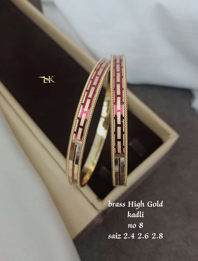 Accessories Designer Bangles Brass High Gold Kadli Catalog
